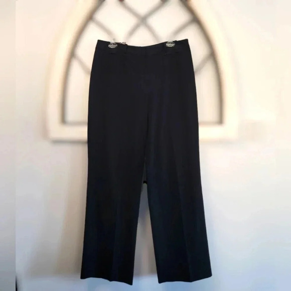 Scott Taylor Black Wide Leg Dress Pant Size 12 - Picture 1 of 5